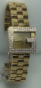 Bild: G U C C I  Gold Uhr 18 KT massiv Diamant Brillanten