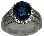 Bild: Saphir Ring Wei&szlig;gold 585/000